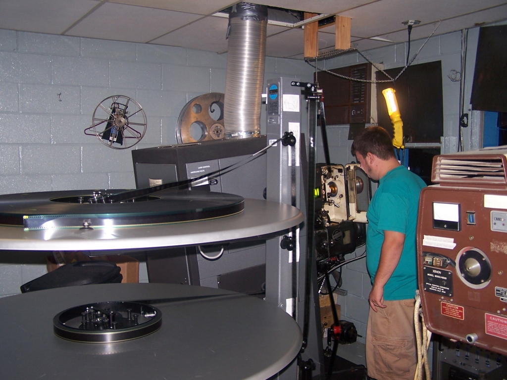 Christopher Deppe (grandson of William Beck) operating projectors in 2000's.
