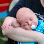 All tuckered out from a busy day at the drive-in