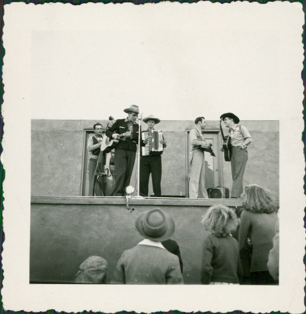 Sometimes bands would play music before the movies started.