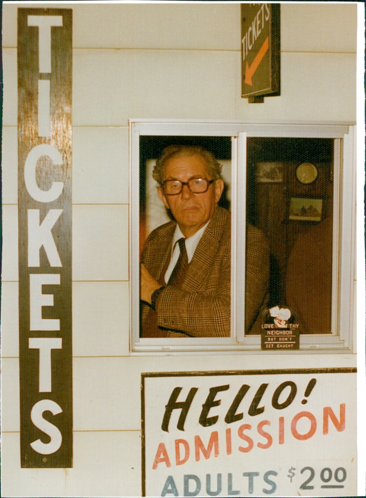 Becky selling tickets.
