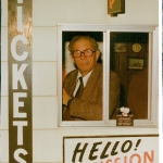 Becky selling tickets.