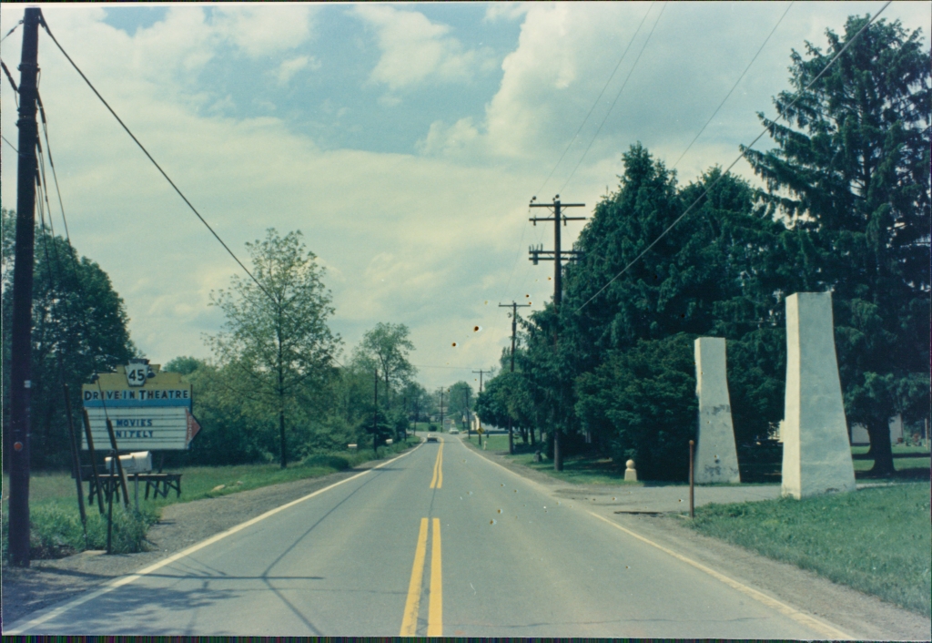Marquee and entrance road, 1960's.