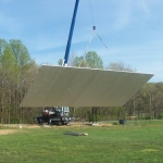 Construction of our permanent second screen, 2007.