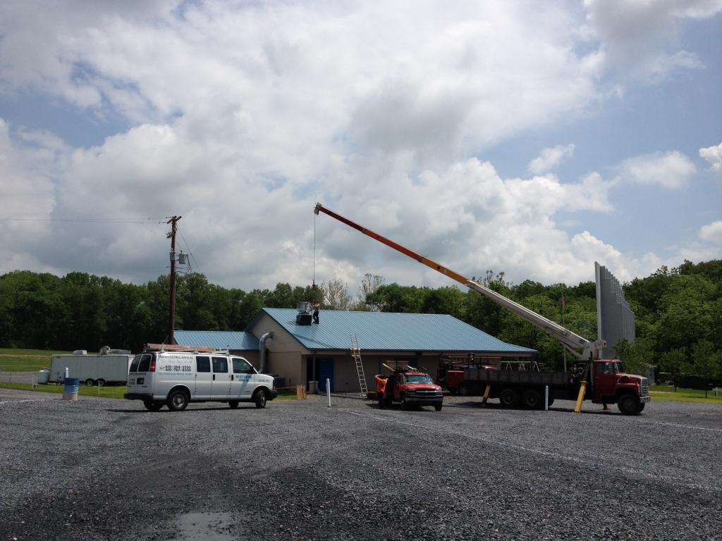 Construction of our new refreshment stand, 2012.