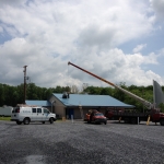 Construction of our new refreshment stand, 2012.